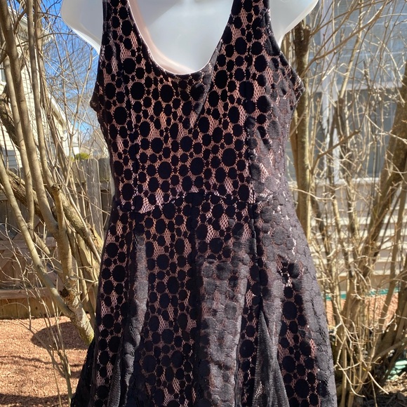Disney Dresses & Skirts - Disney Minnie Rocks the Dots black w/light pink lace dress size large
Pre loved